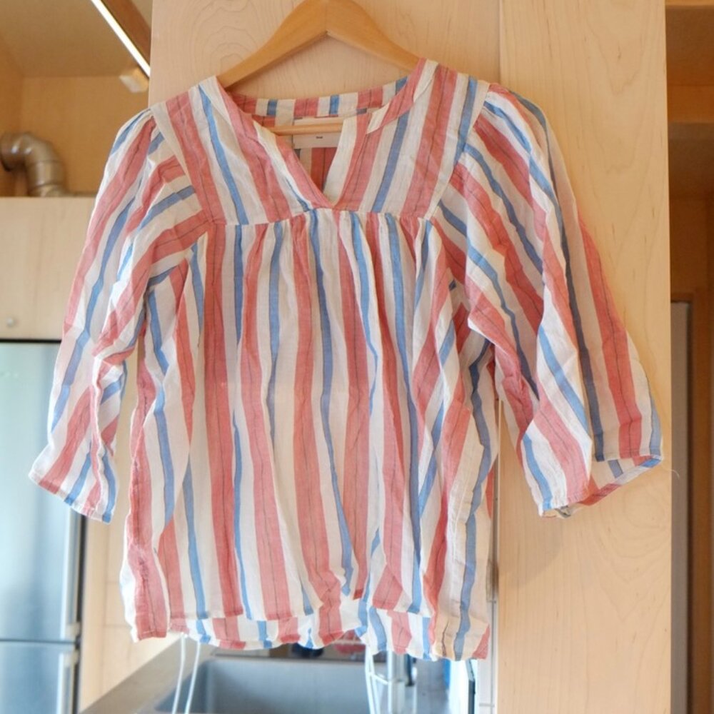 Pietsie  3/4 Sleeve Blouse Lightweight Cotton Sz. S